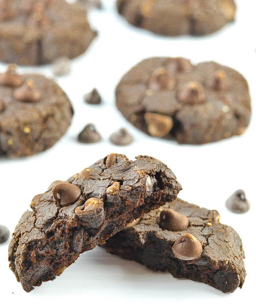 Fudgy Double Chocolate Chip Cookies Fudgy Double Chocolate Chip Cookies