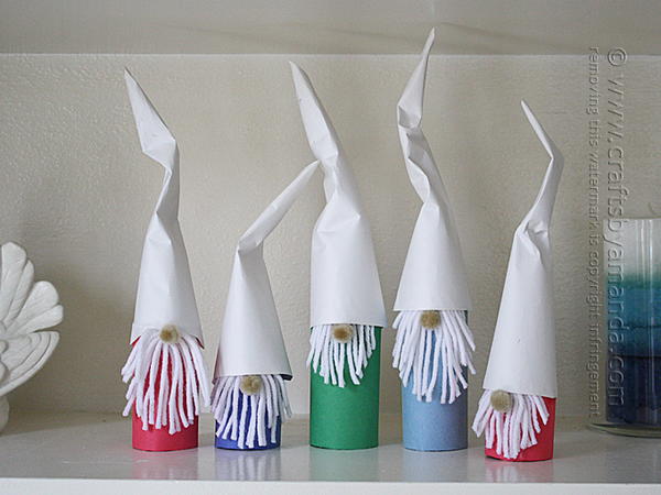 Cardboard Tube Gnomes for Christmas Cardboard Tube Gnomes for Christmas