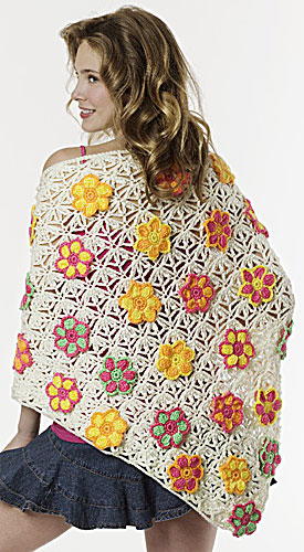 A Summer Floral Shawl A Summer Floral Shawl