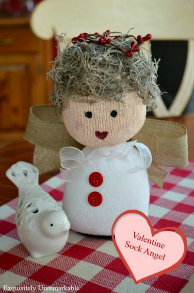 Valentine Sock Angel Valentine Sock Angel
