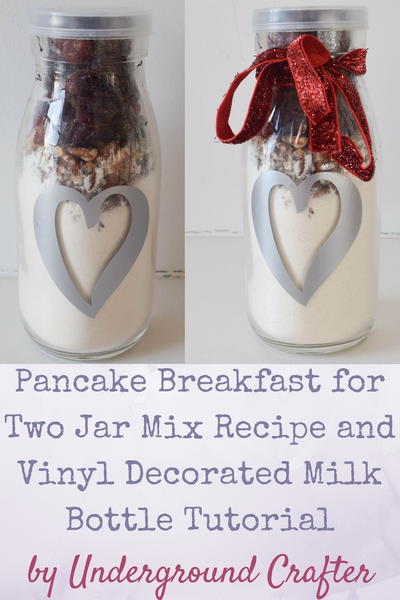 Pancake Breakfast Mix Recipe with Vinyl Decorated Milk Bottle Pancake Breakfast Mix Recipe with Vinyl Decorated Milk Bottle