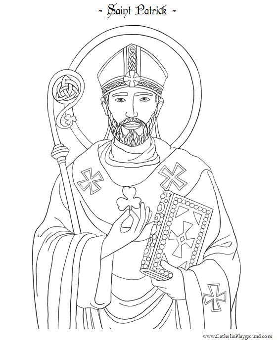 Saint Patrick Printable Coloring Page Saint Patrick Printable Coloring Page
