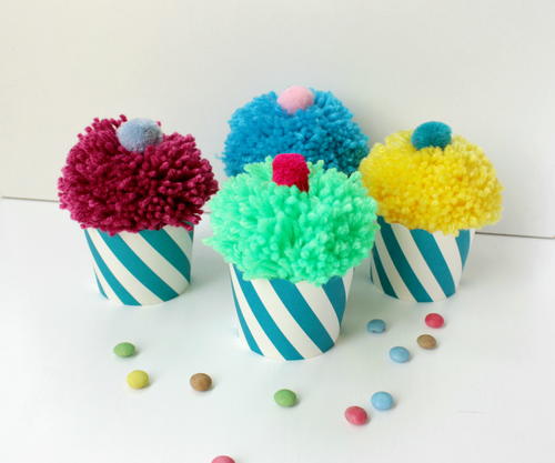 Pom Pom Cupcakes