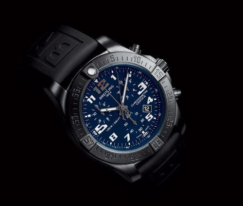 Breitling Chronospace Evo Night Mission in Black and Blue