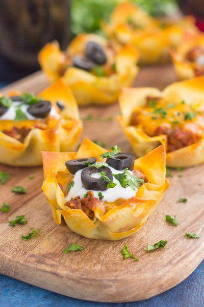 Cheesy Taco Cups Cheesy Taco Cups
