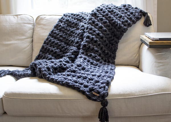Hand Crochet Chunky Blanket Hand Crochet Chunky Blanket