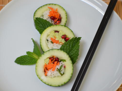 Cucumber Wrapped Rolls Cucumber Wrapped Rolls