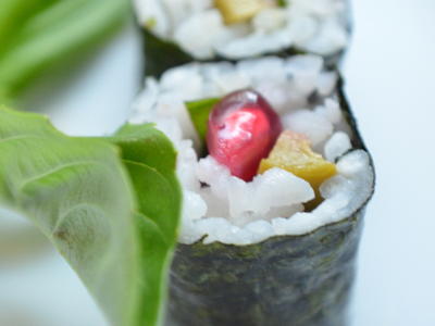 Pomegranate and Basil Rolls Pomegranate and Basil Rolls