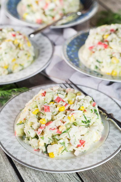 Russian-Style Imitation Crab Salad