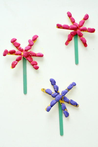 Popsicle Stick Spring Flower Craft Popsicle Stick Spring Flower Craft