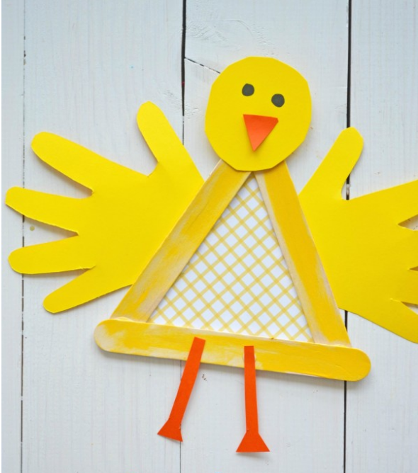 Popsicle Stick Baby Chicken Craft Popsicle Stick Baby Chicken Craft