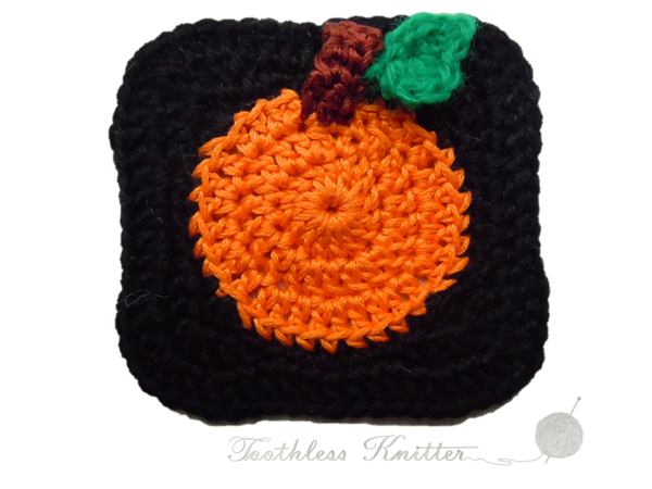 Granny Squares with Pumpkin Granny Squares with Pumpkin