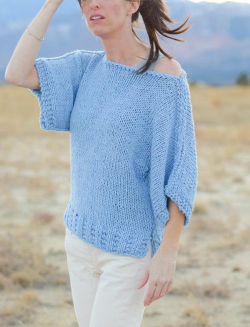 Easy Boxy Knit T-Shirt