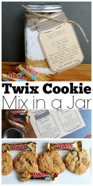 Twix Cookie Mix in a Jar Gift Idea Twix Cookie Mix in a Jar Gift Idea