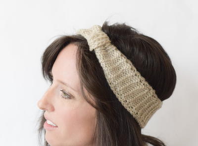 Faux Purl Crocheted Headband