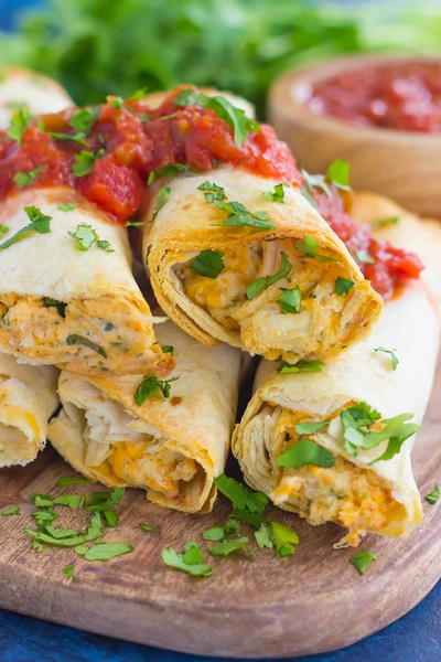 Baked Chicken Ranch Taquitos