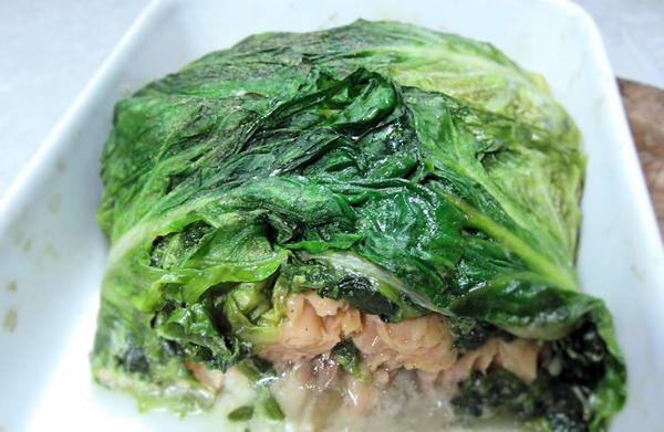Salmon Wrapped in Leaves Salmon Wrapped in Leaves