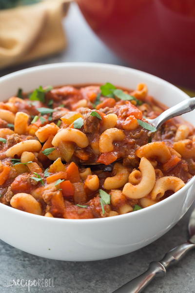 One Pot Beef and Tomato Macaroni Soup One Pot Beef and Tomato Macaroni Soup