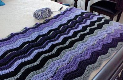 Restful Ripple Crochet Throw