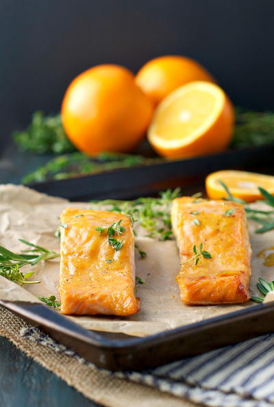 Orange Maple Baked Salmon