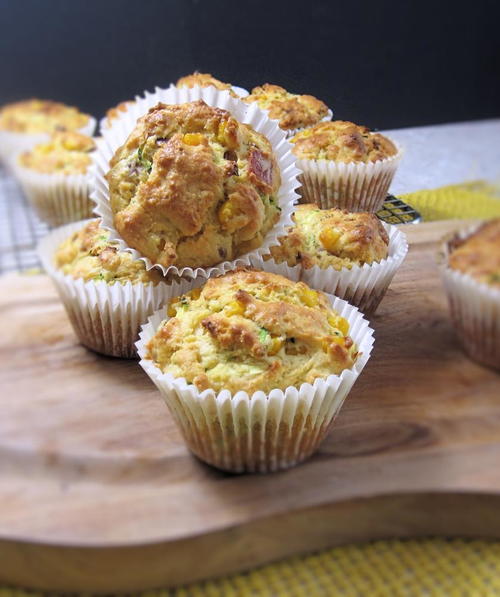 Corn and Bacon Muffins