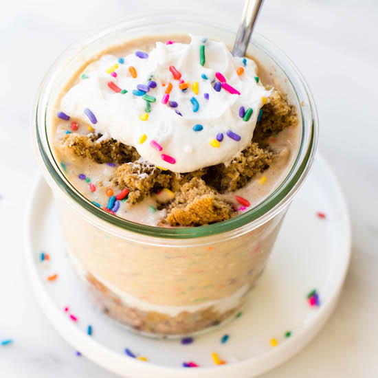 Birthday Cake Overnight Oat Parfait Birthday Cake Overnight Oat Parfait