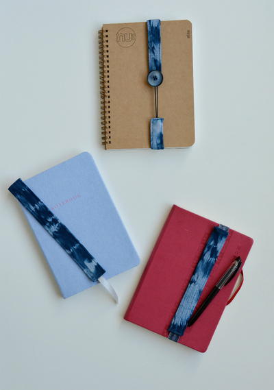 Shibori Inspired Denim Bookmarks