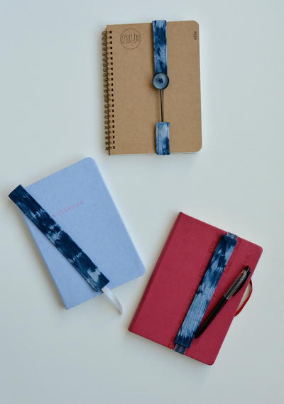 Shibori Inspired Denim Bookmarks