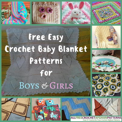 34 Free Easy Crochet Baby Blanket Patterns for Boys Girls