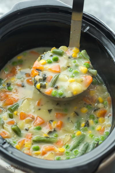 Slow Cooker Creamy Vegetable Soup Slow Cooker Creamy Vegetable Soup