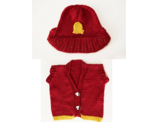 Firefighter Knit Vest and Hat Firefighter Knit Vest and Hat