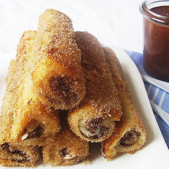 French Toast Rolls with Homemade Nutella French Toast Rolls with Homemade Nutella
