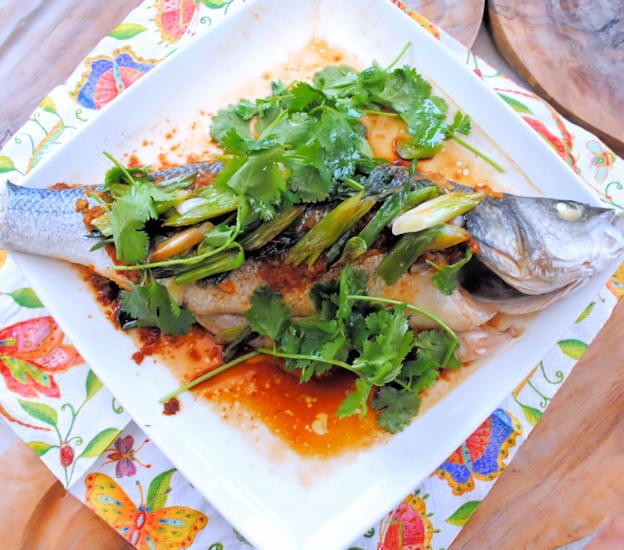Oriental Steamed Sea Bass Oriental Steamed Sea Bass