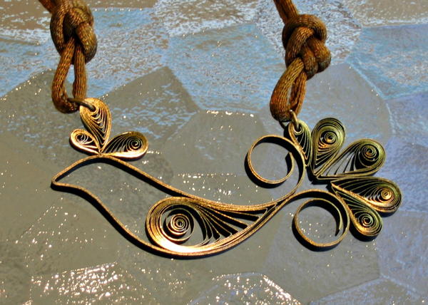 Quilled Bird Necklace Quilled Bird Necklace
