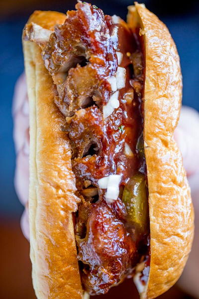 Slow Cooker McRib Sandwiches