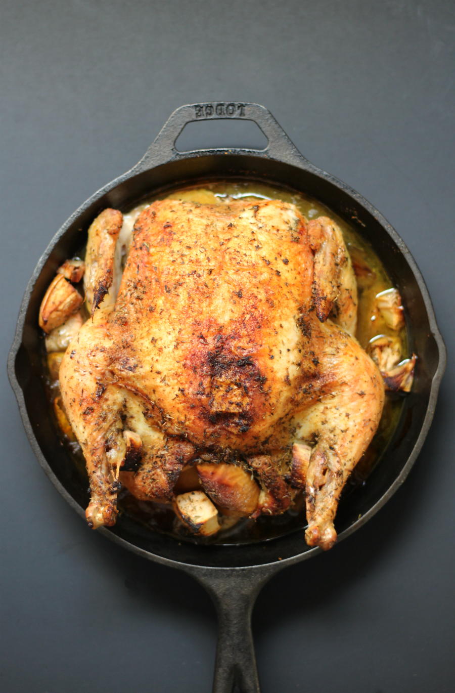 Easy Cast Iron Whole Roasted Chicken | FaveGlutenFreeRecipes.com