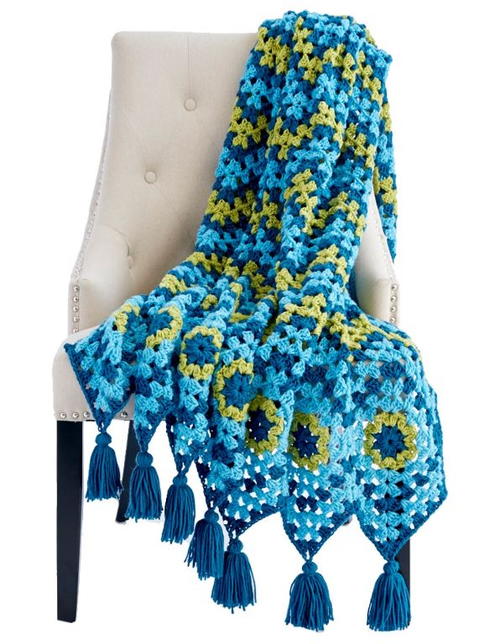 Mad for Tassels Granny Stitch Afghan