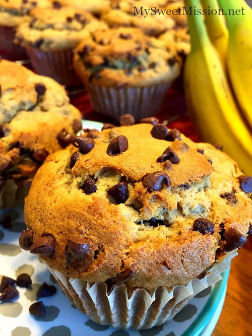Chocolate Chip Banana Bread Muffins