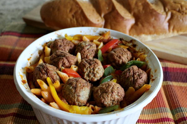 Shortcut Meatball Pasta Bake Shortcut Meatball Pasta Bake