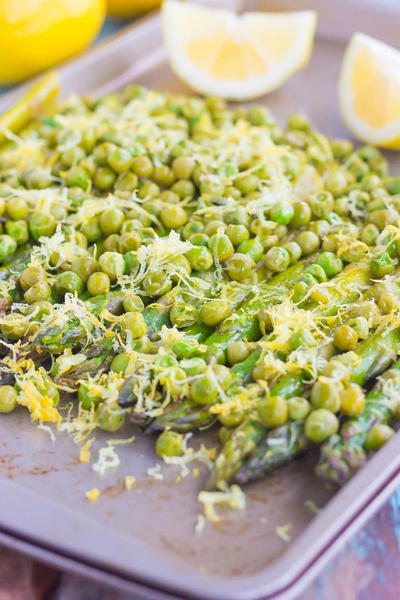 Roasted Asparagus and Peas with Lemon Roasted Asparagus and Peas with Lemon
