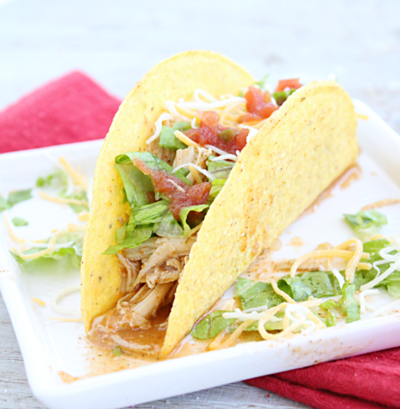 Slow Cooker Cool Ranch Chicken Tacos