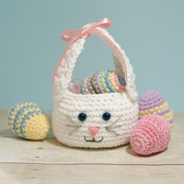 Crochet Easter Bunny Basket Crochet Easter Bunny Basket