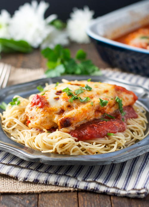 Dump-and-Bake Healthy Chicken Parmesan Dump-and-Bake Healthy Chicken Parmesan