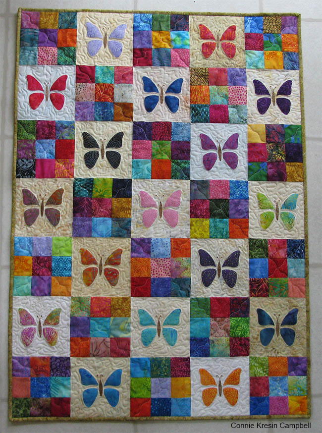 Scrappy Butterfly Baby Quilt Tutorial | FaveQuilts.com