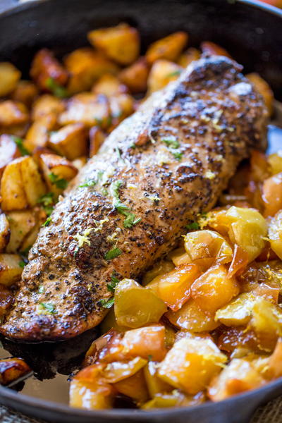 Honey Apple Pork with Potatoes Honey Apple Pork with Potatoes