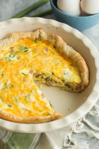 Puff Pastry Ham and Cheese Quiche