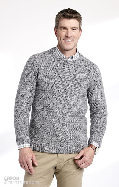 Adult Crochet Crew Neck Pullover Adult Crochet Crew Neck Pullover