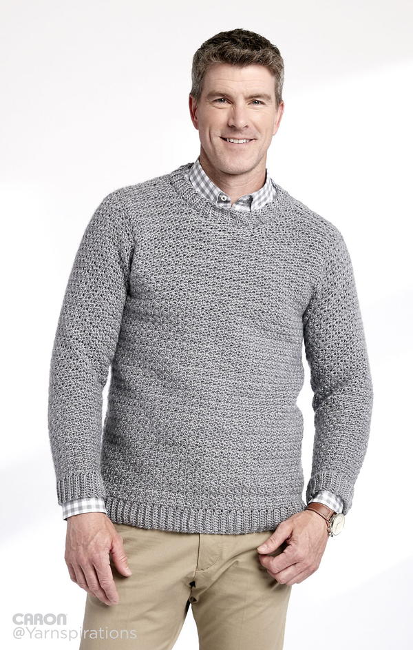 Adult Crochet Crew Neck Pullover Adult Crochet Crew Neck Pullover