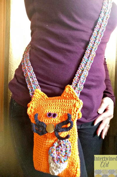 Sherbert the Cat Crochet Mini Hipster Crossbody “Sherbert” the Cat Crochet Mini Hipster Crossbody