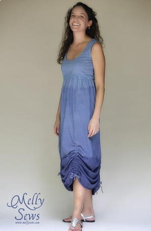 Bohemian Ruched Ombre Dress